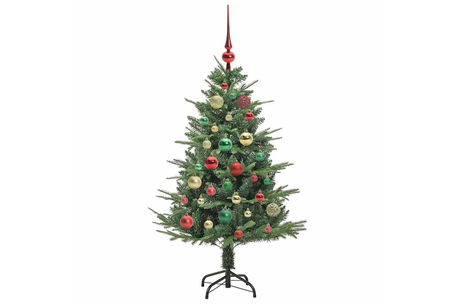 Vidaxl Artificial Pre-lit Christmas Tree With Ball Set Green 120 Cm-6