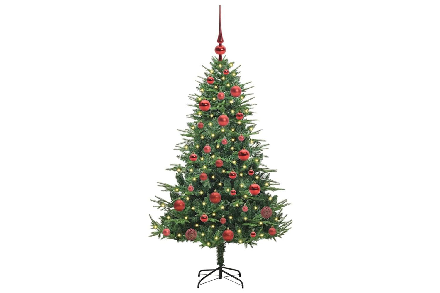 Vidaxl Artificial Pre-lit Christmas Tree With Ball Set Green 150 Cm-3