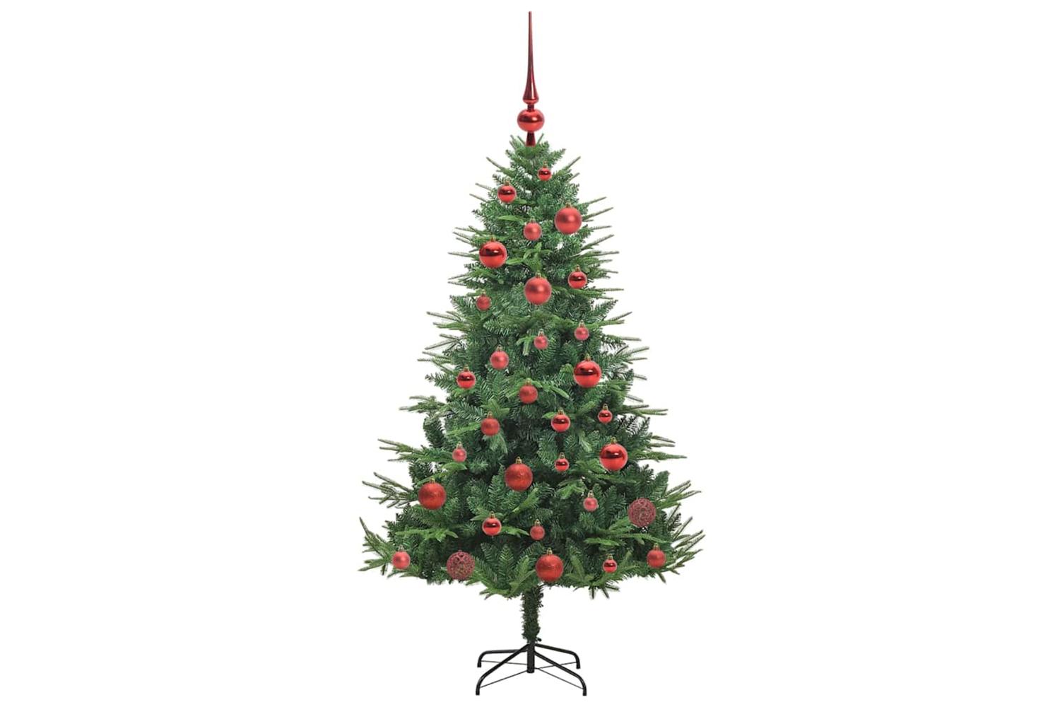 Vidaxl Artificial Pre-lit Christmas Tree With Ball Set Green 150 Cm-4