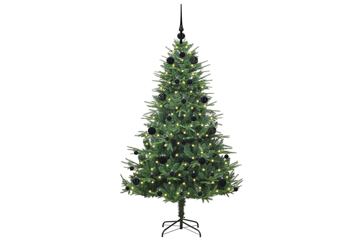 Vidaxl Artificial Pre-lit Christmas Tree With Ball Set Green 150 Cm-3