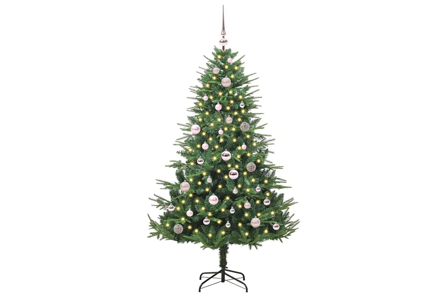 Vidaxl Artificial Pre-lit Christmas Tree With Ball Set Green 150 Cm-2
