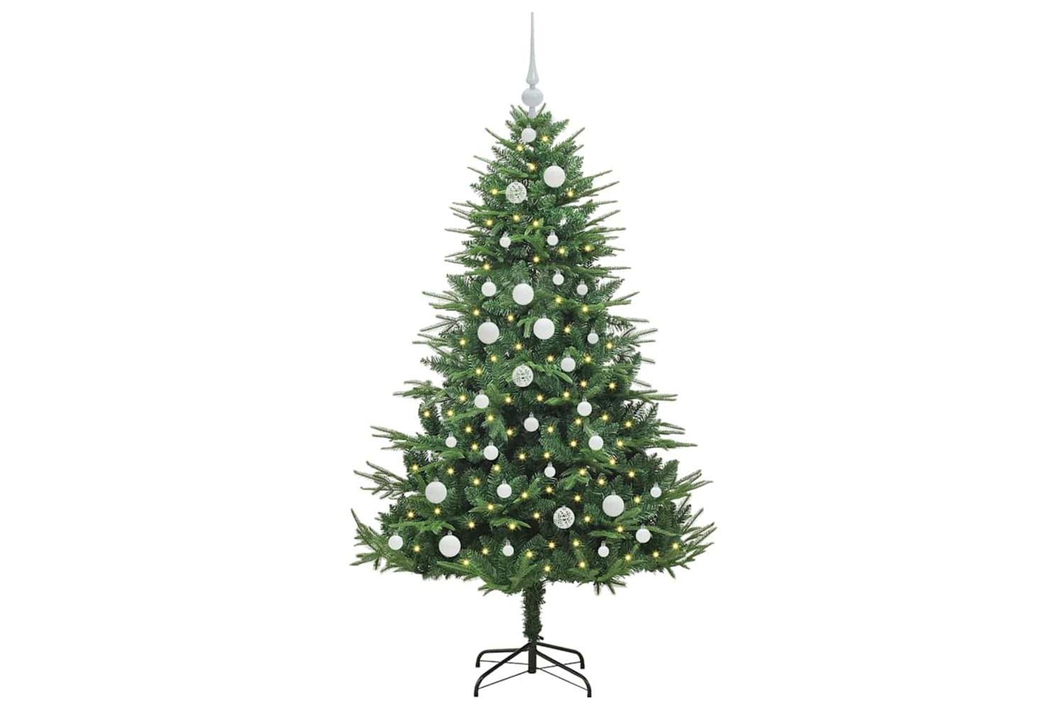 Vidaxl Artificial Pre-lit Christmas Tree With Ball Set Green 150 Cm-3