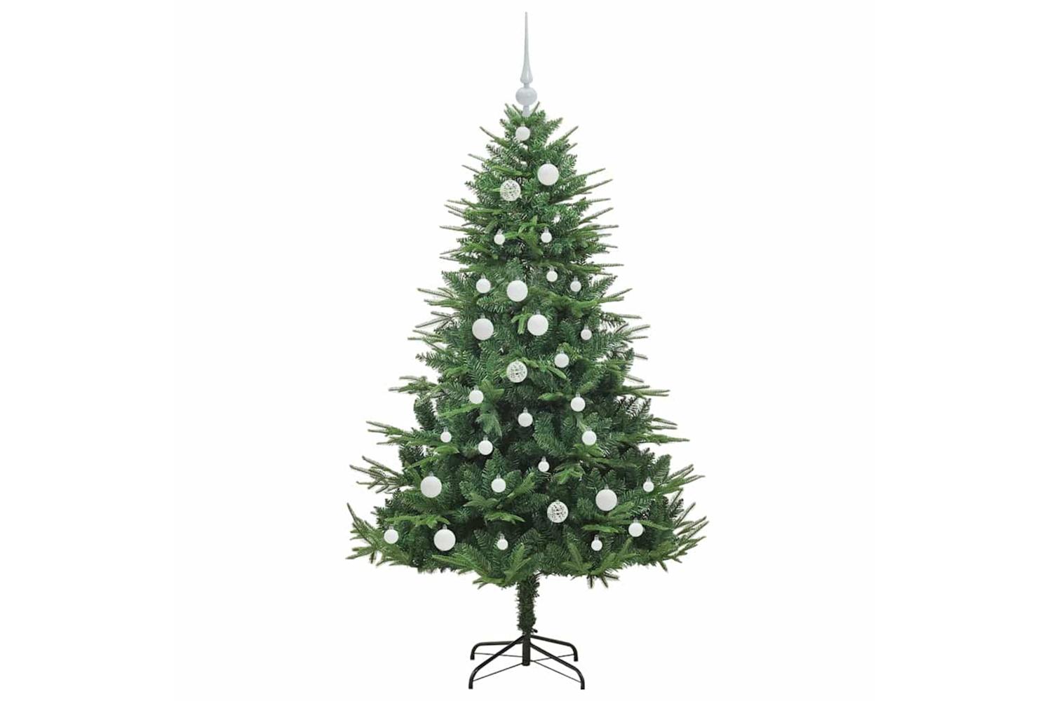 Vidaxl Artificial Pre-lit Christmas Tree With Ball Set Green 150 Cm-4