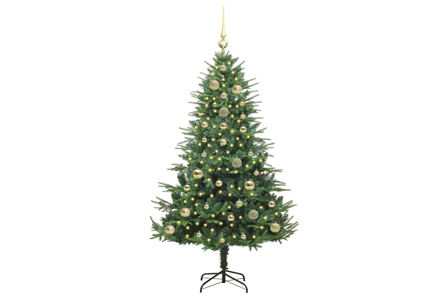 Vidaxl Artificial Pre-lit Christmas Tree With Ball Set Green 150 Cm-3