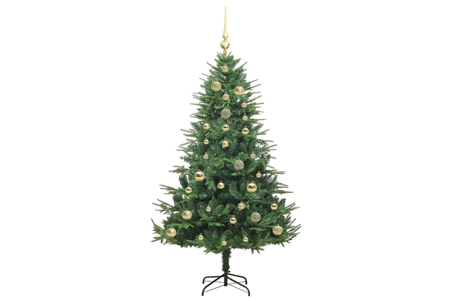 Vidaxl Artificial Pre-lit Christmas Tree With Ball Set Green 150 Cm-4