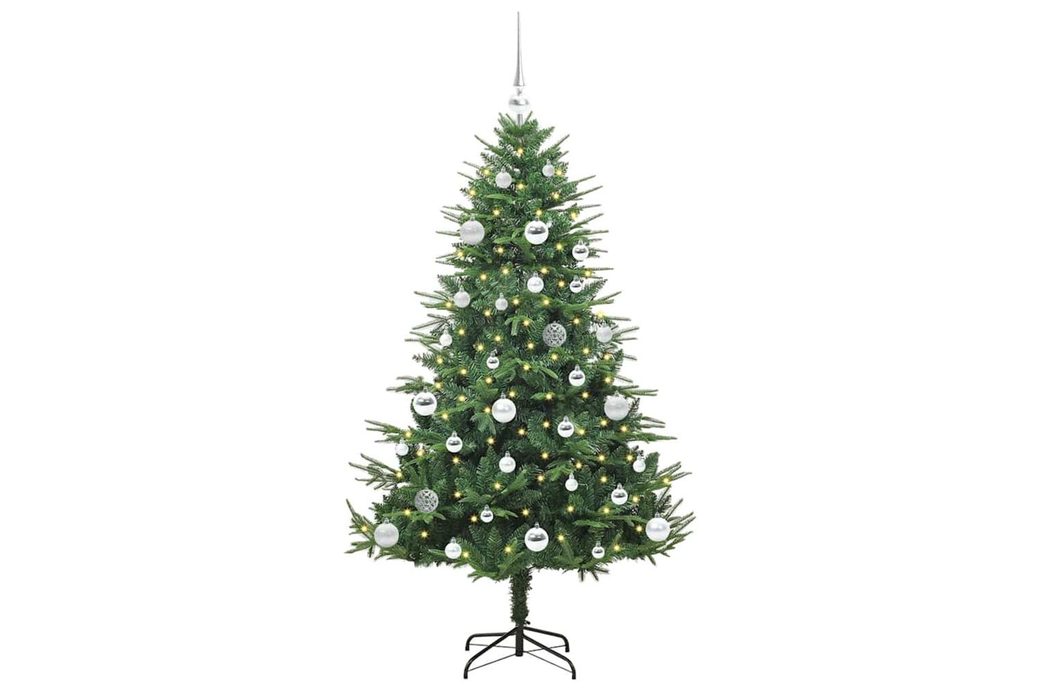 Vidaxl Artificial Pre-lit Christmas Tree With Ball Set Green 150 Cm-3