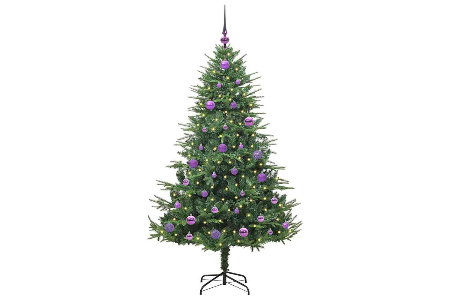 Vidaxl Artificial Pre-lit Christmas Tree With Ball Set Green 150 Cm-3