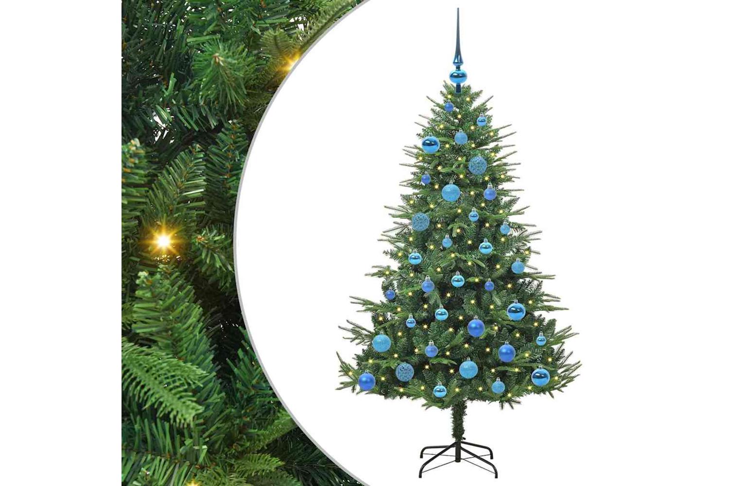 Vidaxl Artificial Pre-lit Christmas Tree With Ball Set Green 150 Cm-2