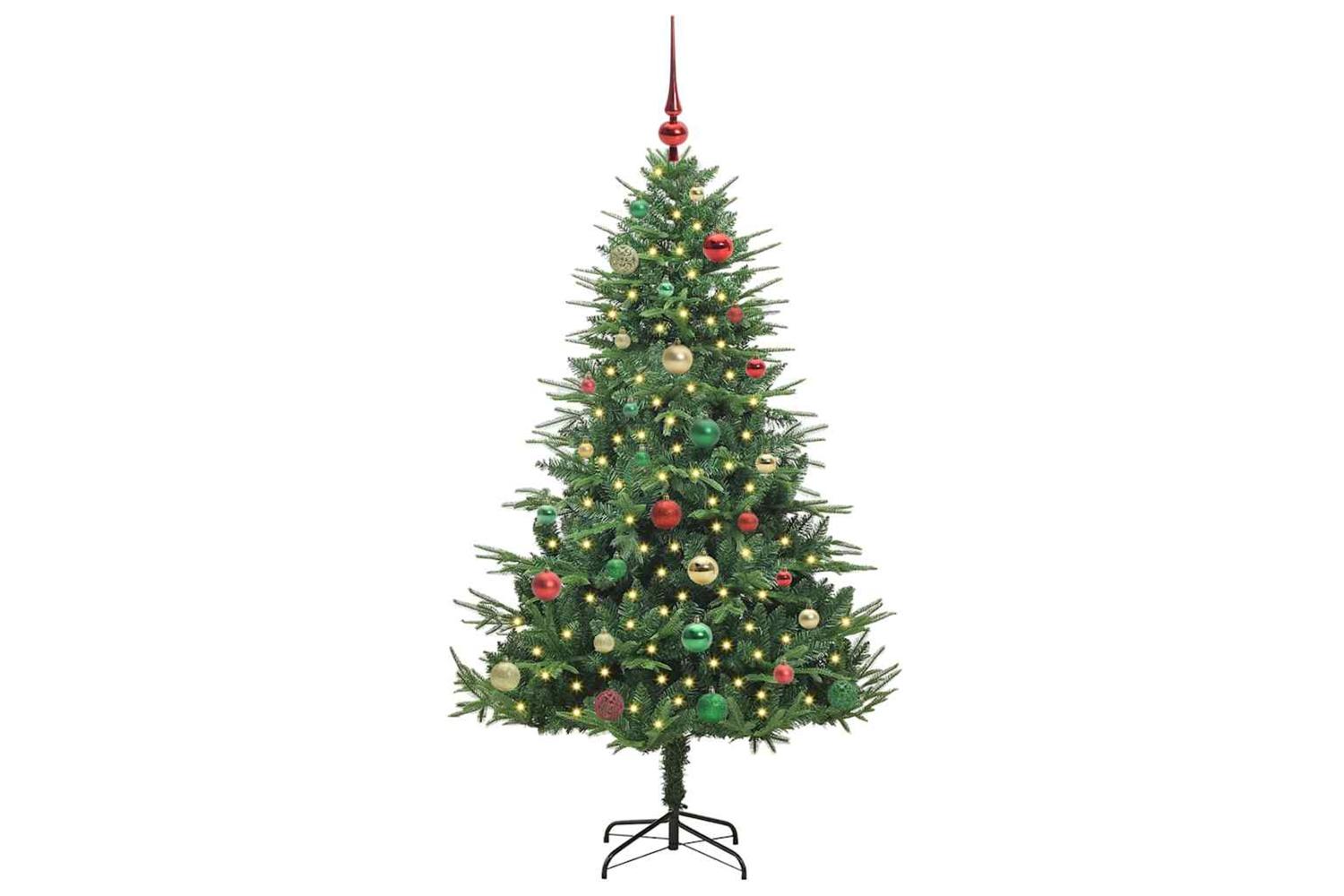 Vidaxl Artificial Pre-lit Christmas Tree With Ball Set Green 150 Cm-3