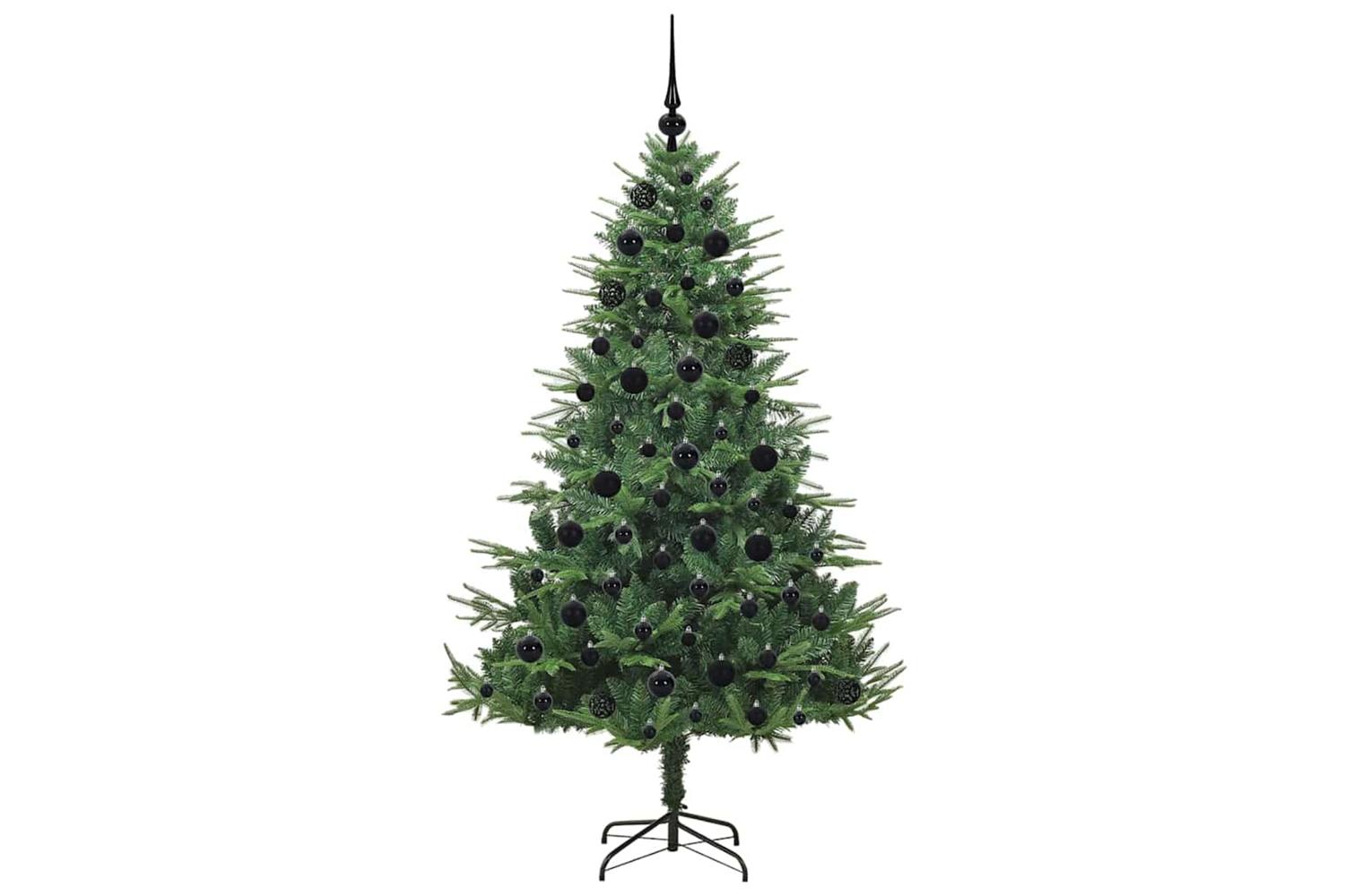 Vidaxl Artificial Pre-lit Christmas Tree With Ball Set Green 180 Cm-4