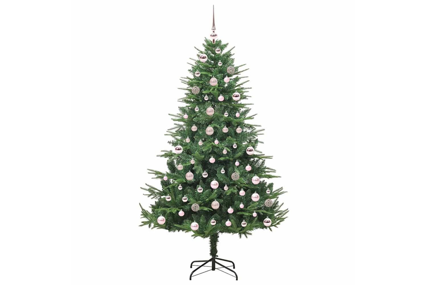 Vidaxl Artificial Pre-lit Christmas Tree With Ball Set Green 180 Cm-3