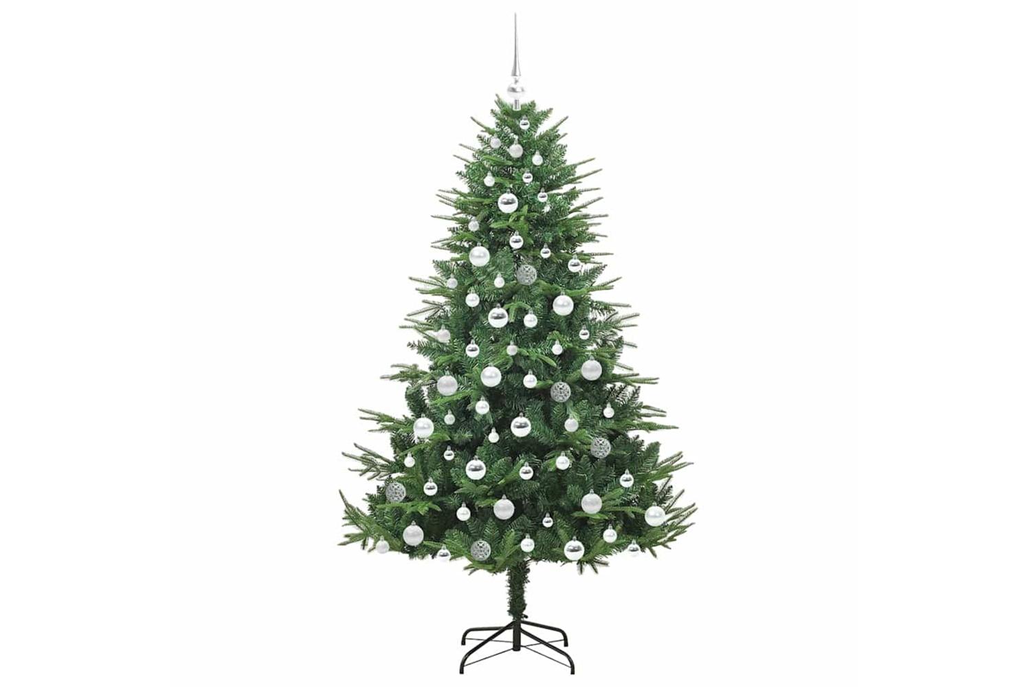 Vidaxl Artificial Pre-lit Christmas Tree With Ball Set Green 180 Cm-4