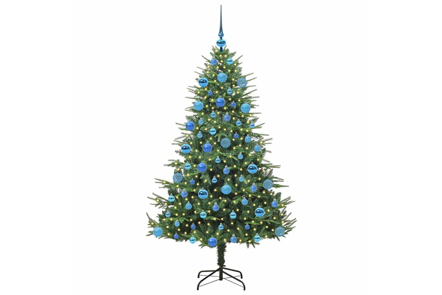 Vidaxl Artificial Pre-lit Christmas Tree With Ball Set Green 180 Cm-3