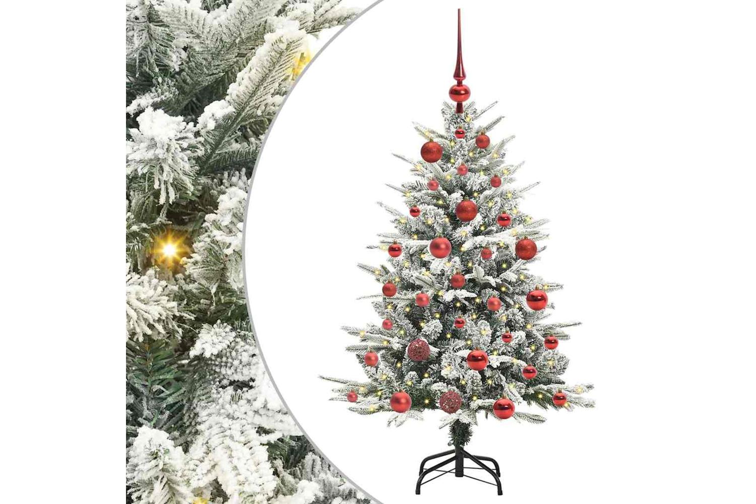 Vidaxl Artificial Pre-lit Christmas Tree With Ball Set Green 120 Cm-2