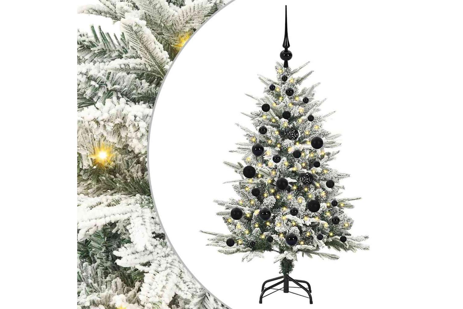 Vidaxl Artificial Pre-lit Christmas Tree With Ball Set Green 120 Cm-2