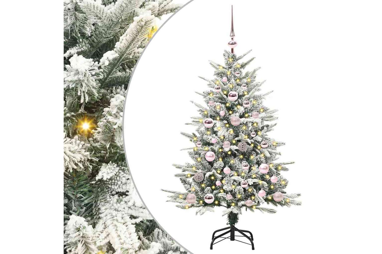 Vidaxl Artificial Pre-lit Christmas Tree With Ball Set Green 120 Cm-2