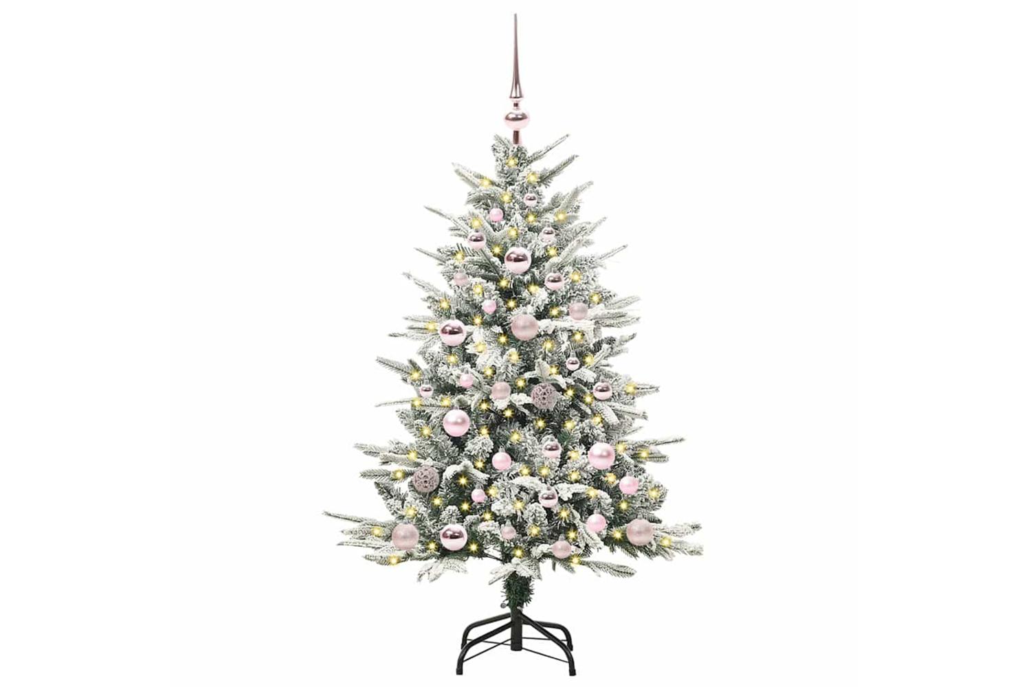 Vidaxl Artificial Pre-lit Christmas Tree With Ball Set Green 120 Cm-3
