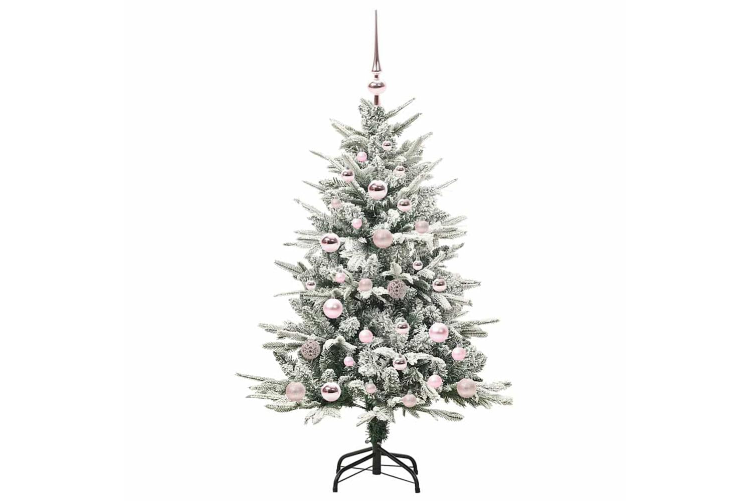 Vidaxl Artificial Pre-lit Christmas Tree With Ball Set Green 120 Cm-4