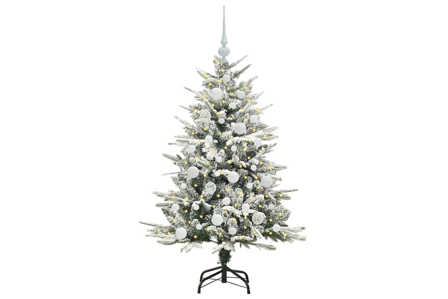 Vidaxl Artificial Pre-lit Christmas Tree With Ball Set Green 120 Cm-3