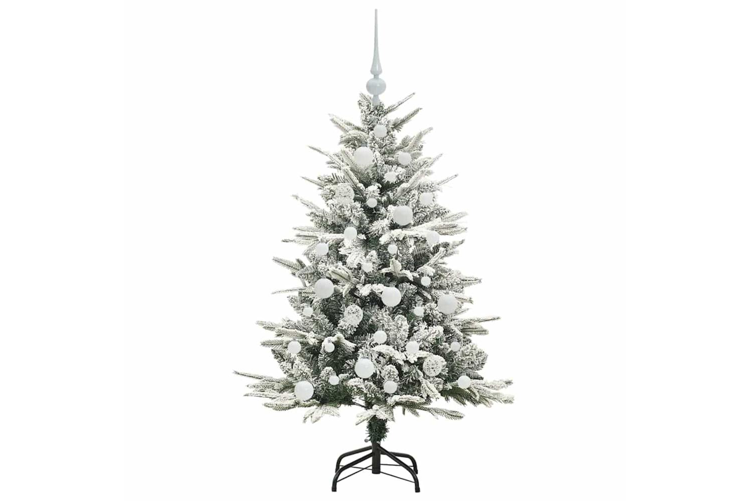 Vidaxl Artificial Pre-lit Christmas Tree With Ball Set Green 120 Cm-4