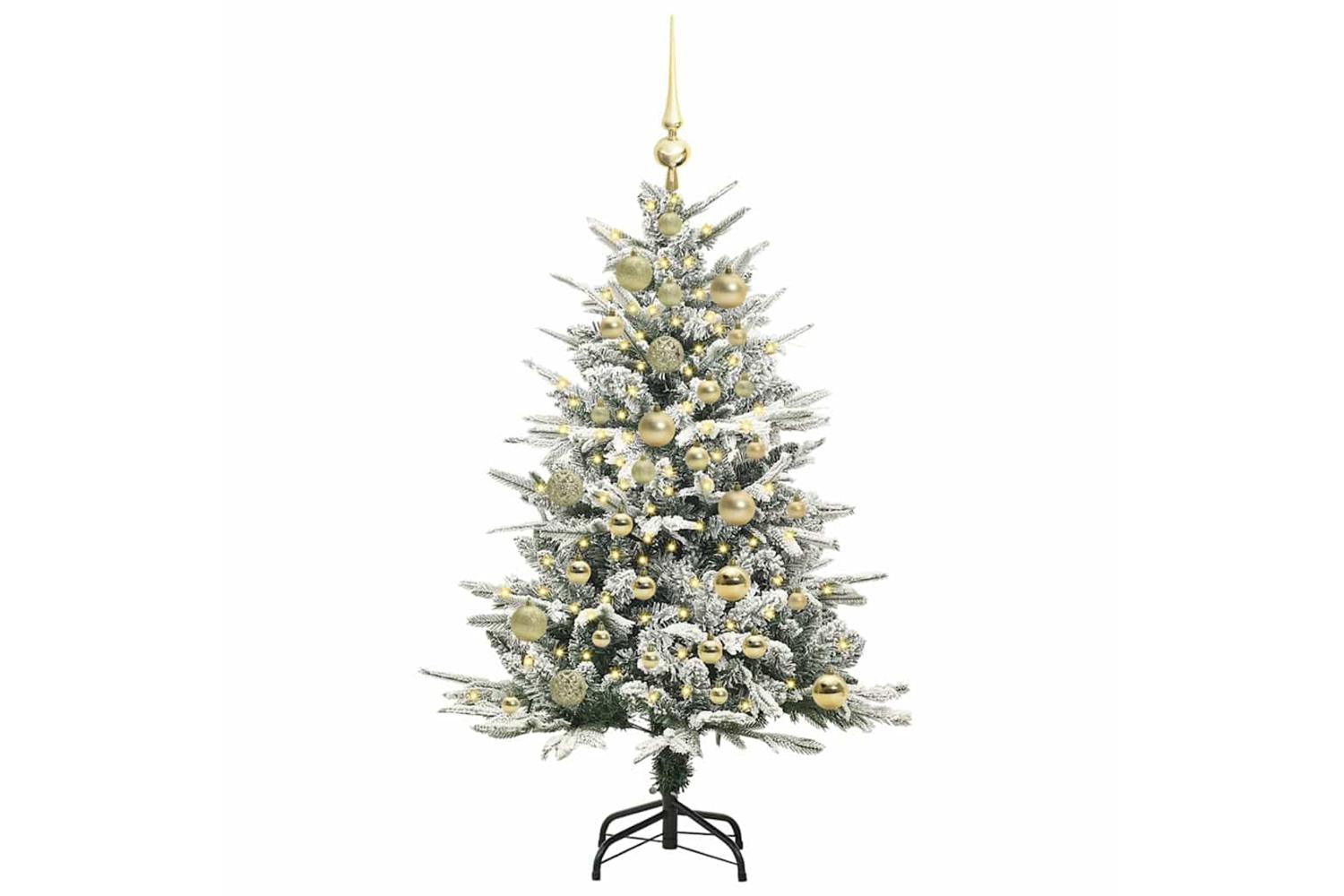 Vidaxl Artificial Pre-lit Christmas Tree With Ball Set Green 120 Cm-3