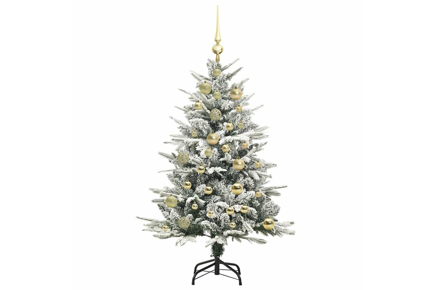 Vidaxl Artificial Pre-lit Christmas Tree With Ball Set Green 120 Cm-4