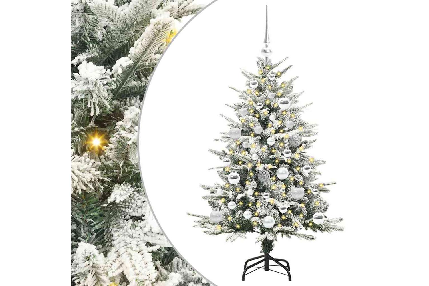 Vidaxl Artificial Pre-lit Christmas Tree With Ball Set Green 120 Cm-2