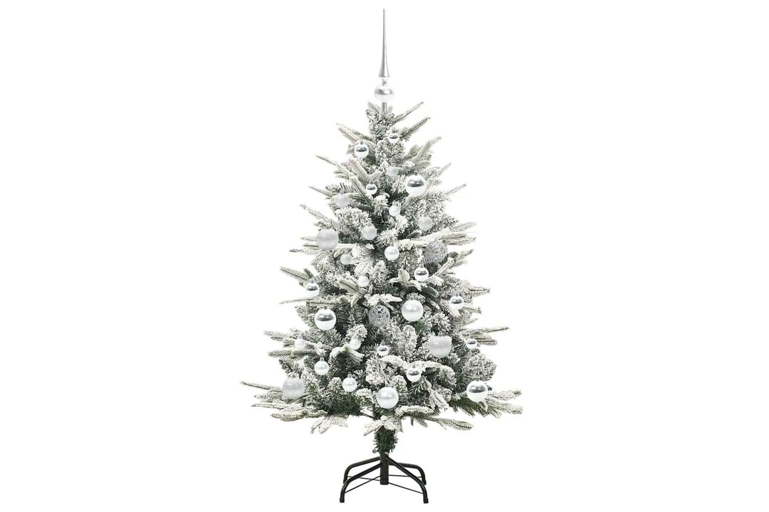 Vidaxl Artificial Pre-lit Christmas Tree With Ball Set Green 120 Cm-4