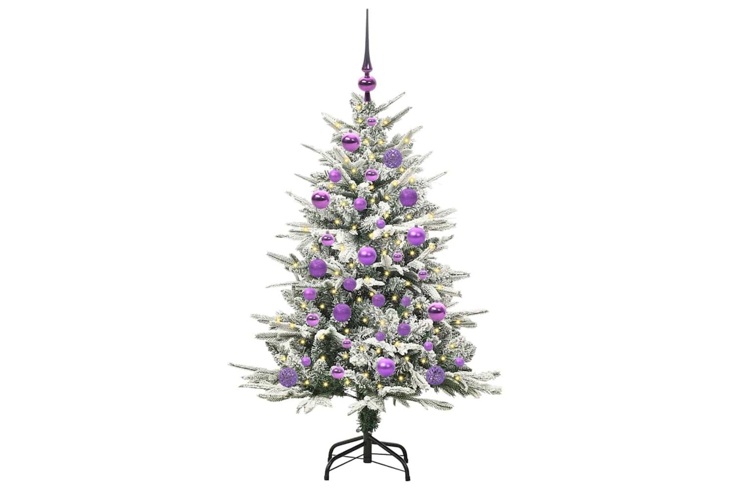 Vidaxl Artificial Pre-lit Christmas Tree With Ball Set Green 120 Cm-3