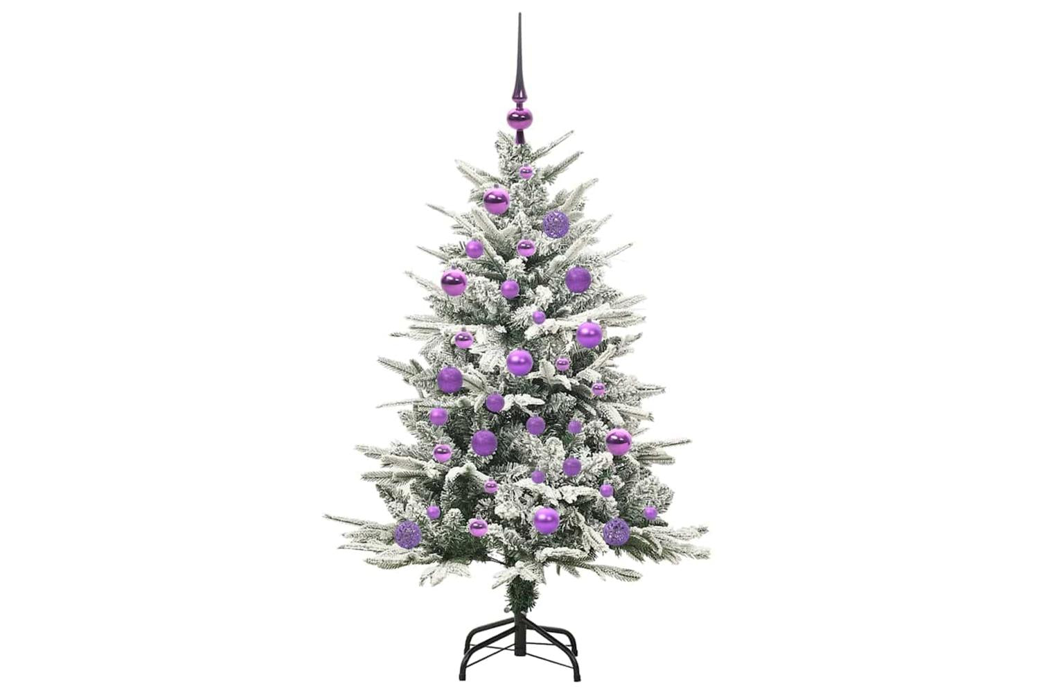 Vidaxl Artificial Pre-lit Christmas Tree With Ball Set Green 120 Cm-4