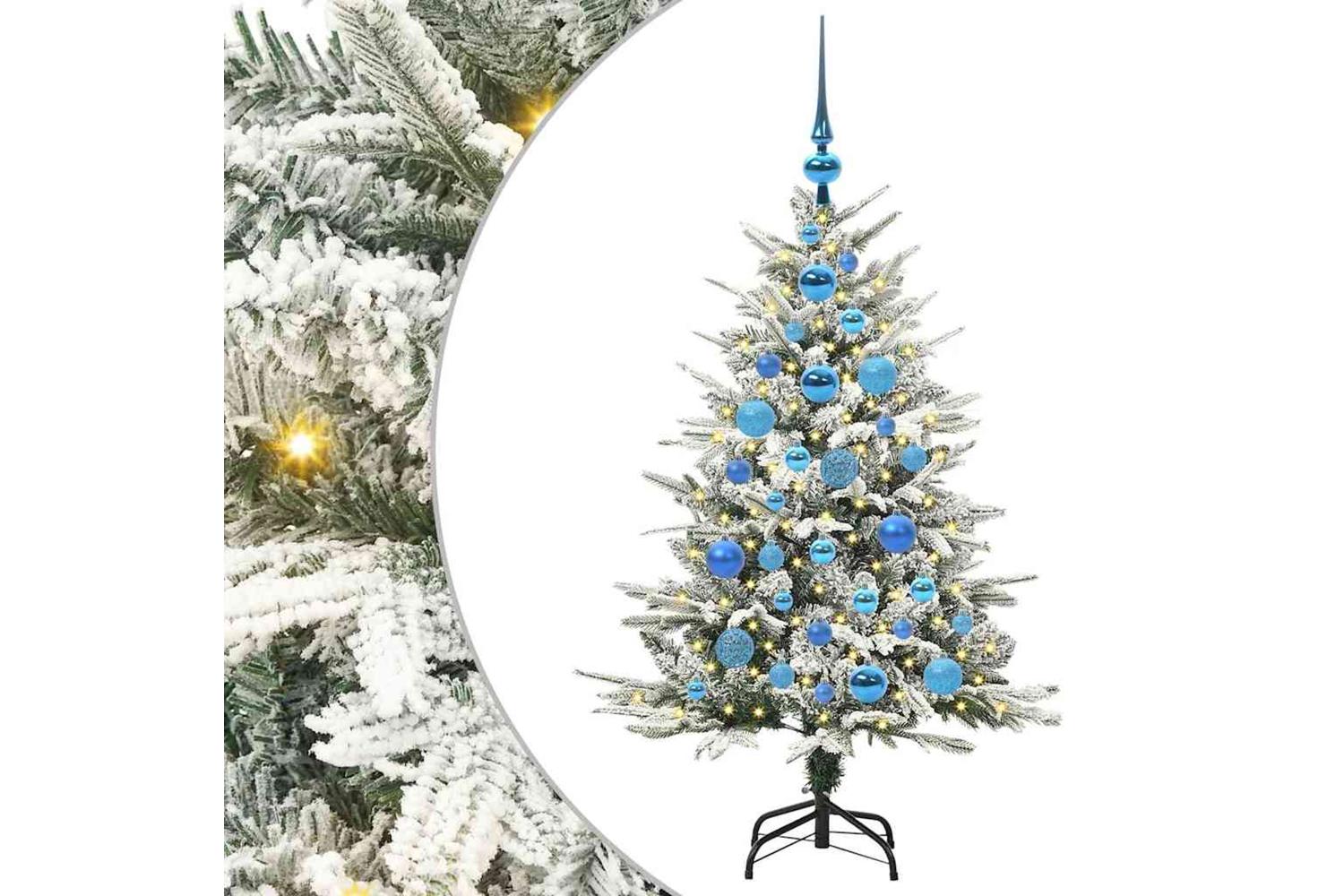 Vidaxl Artificial Pre-lit Christmas Tree With Ball Set Green 120 Cm-2