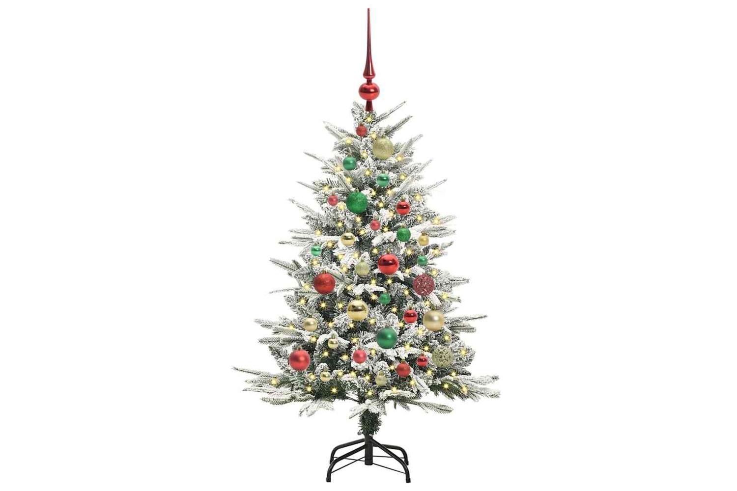 Vidaxl Artificial Pre-lit Christmas Tree With Ball Set Green 120 Cm-3