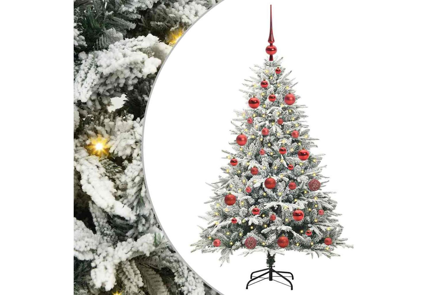 Vidaxl Artificial Pre-lit Christmas Tree With Ball Set Green 150 Cm-2