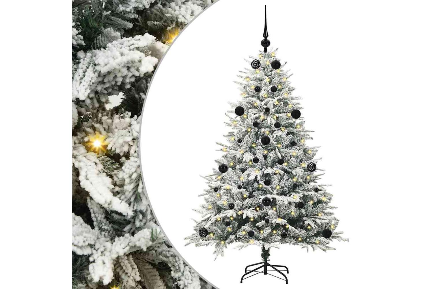 Vidaxl Artificial Pre-lit Christmas Tree With Ball Set Green 150 Cm-2
