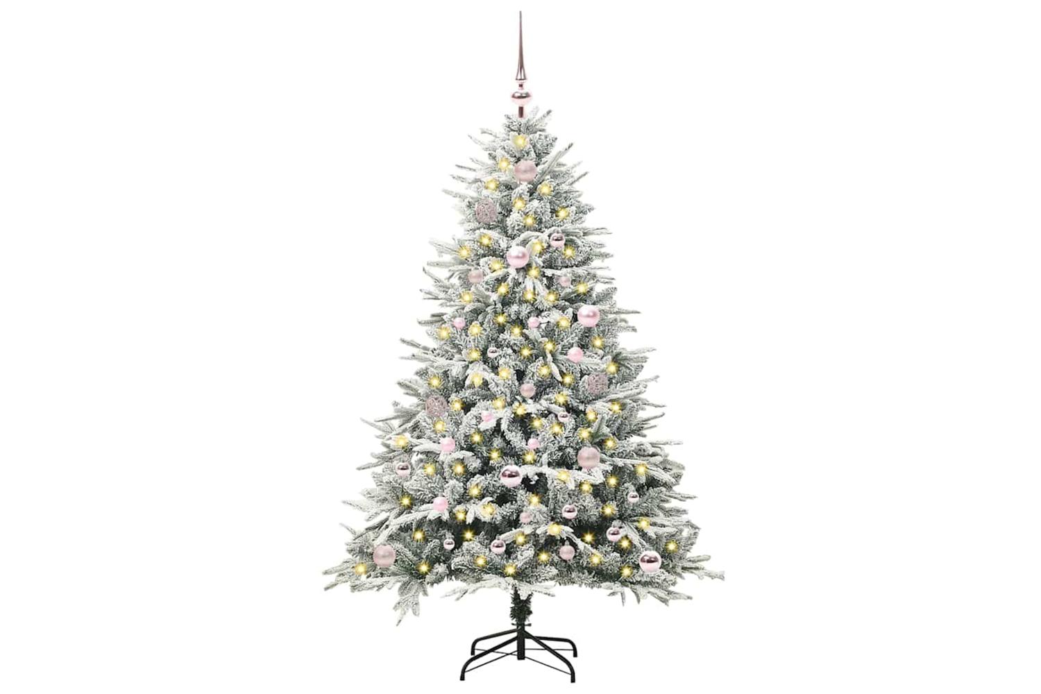 Vidaxl Artificial Pre-lit Christmas Tree With Ball Set Green 150 Cm-2