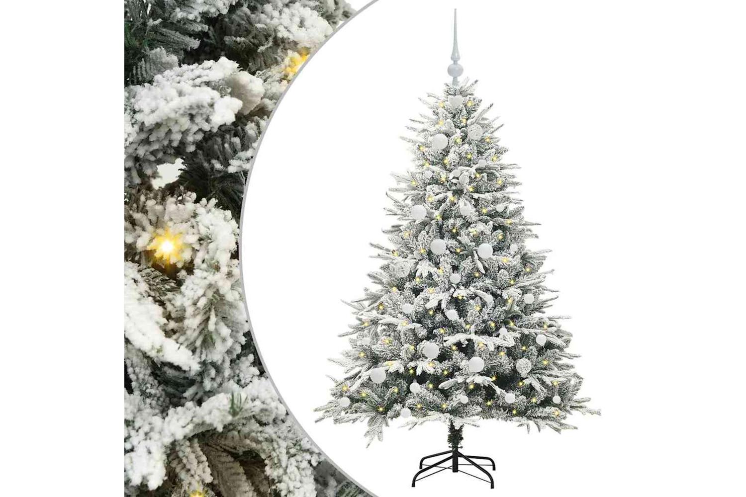 Vidaxl Artificial Pre-lit Christmas Tree With Ball Set Green 150 Cm-2