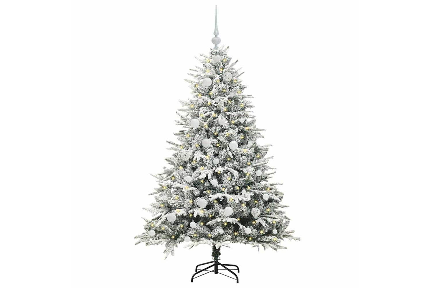 Vidaxl Artificial Pre-lit Christmas Tree With Ball Set Green 150 Cm-3