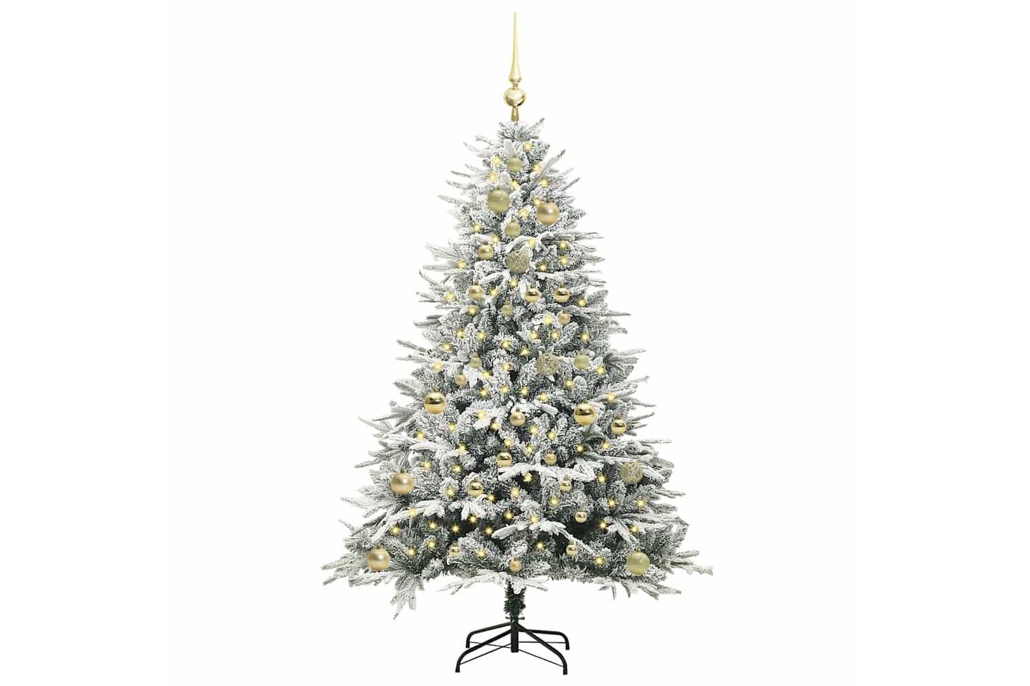 Vidaxl Artificial Pre-lit Christmas Tree With Ball Set Green 150 Cm-3