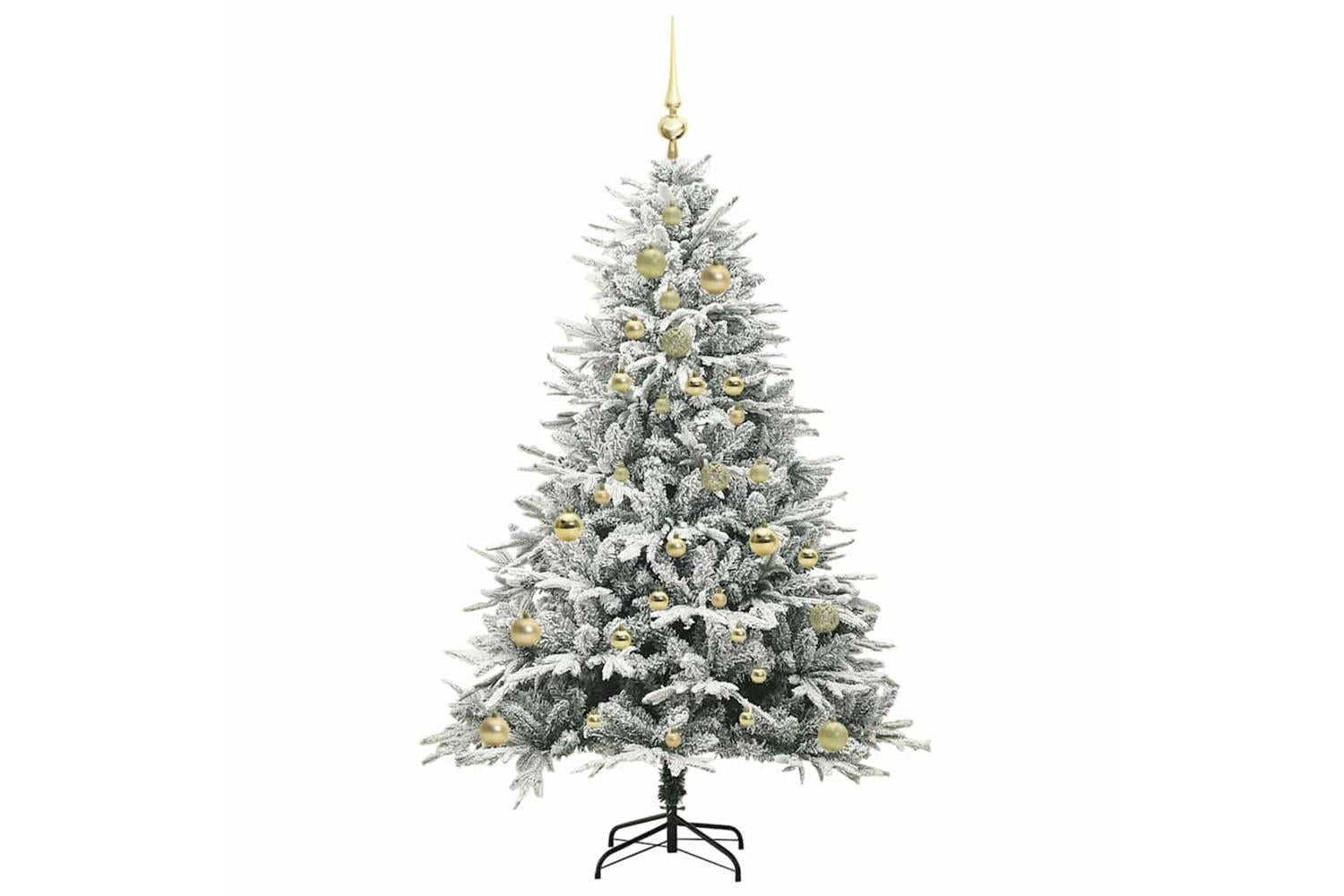 Vidaxl Artificial Pre-lit Christmas Tree With Ball Set Green 150 Cm-4