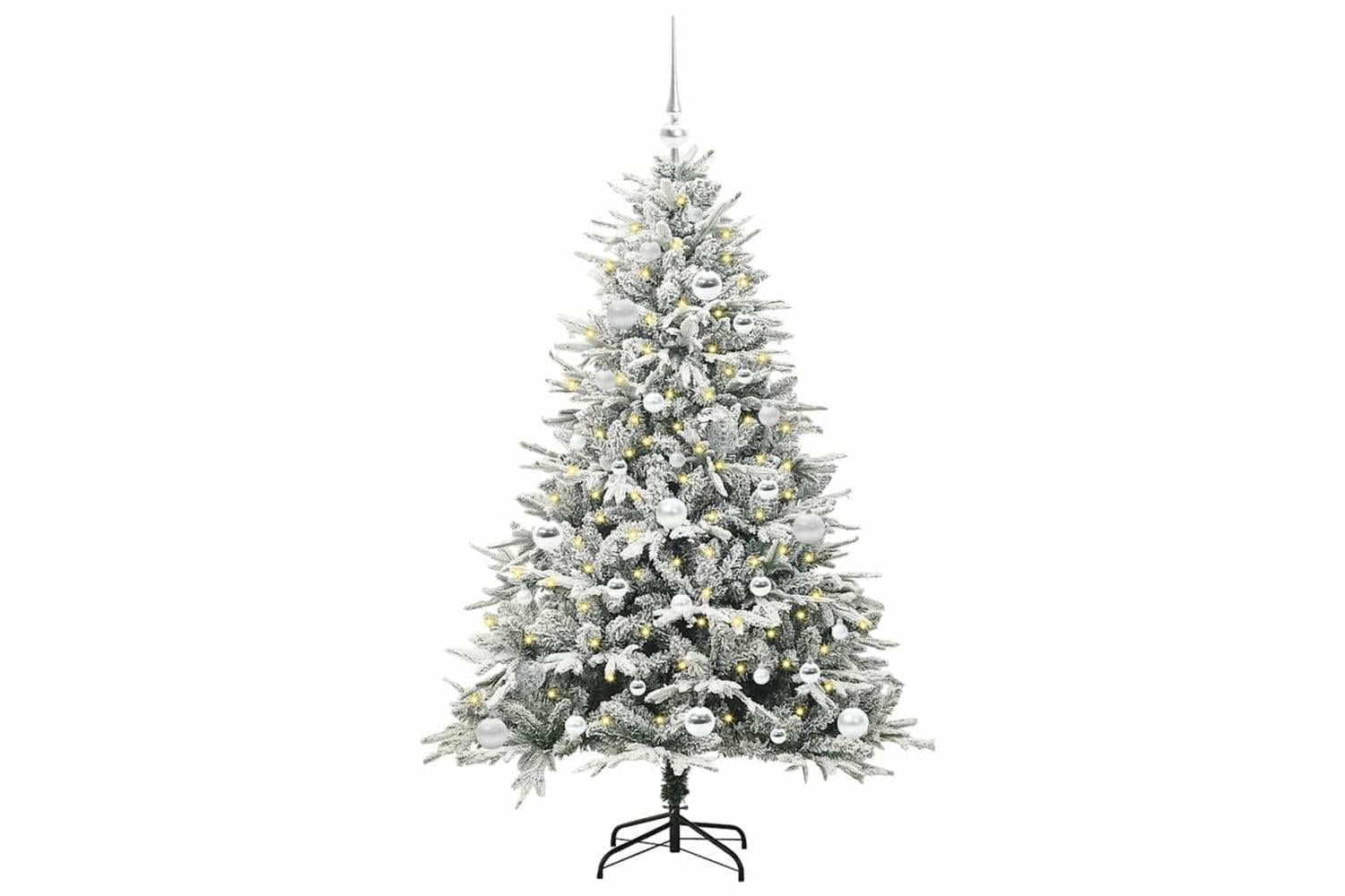 Vidaxl Artificial Pre-lit Christmas Tree With Ball Set Green 150 Cm-3