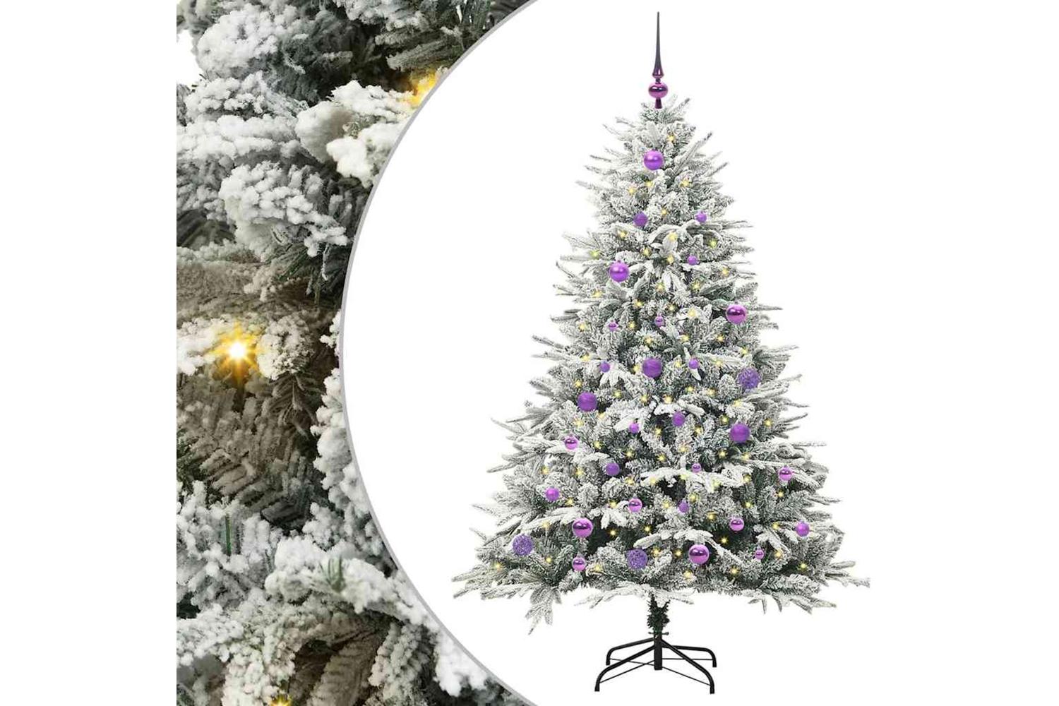 Vidaxl Artificial Pre-lit Christmas Tree With Ball Set Green 150 Cm-2