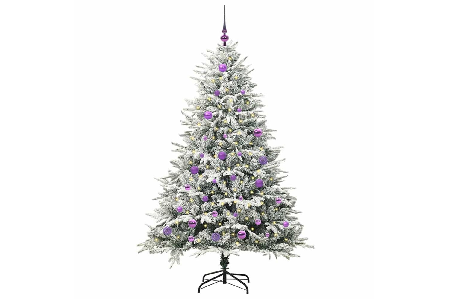 Vidaxl Artificial Pre-lit Christmas Tree With Ball Set Green 150 Cm-3