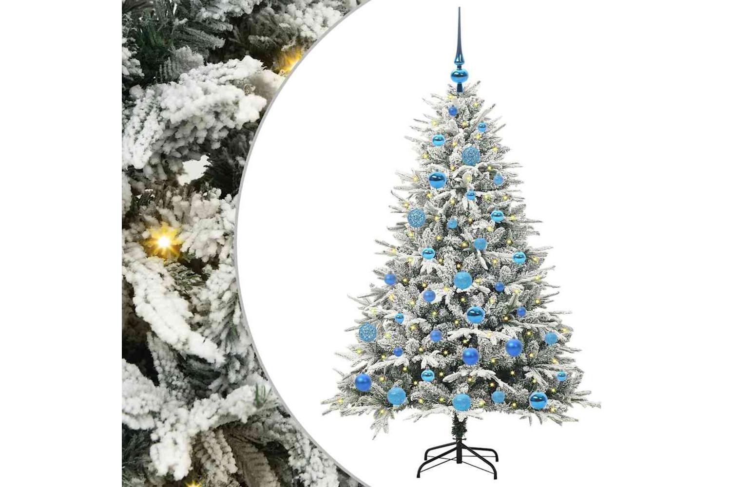 Vidaxl Artificial Pre-lit Christmas Tree With Ball Set Green 150 Cm-2