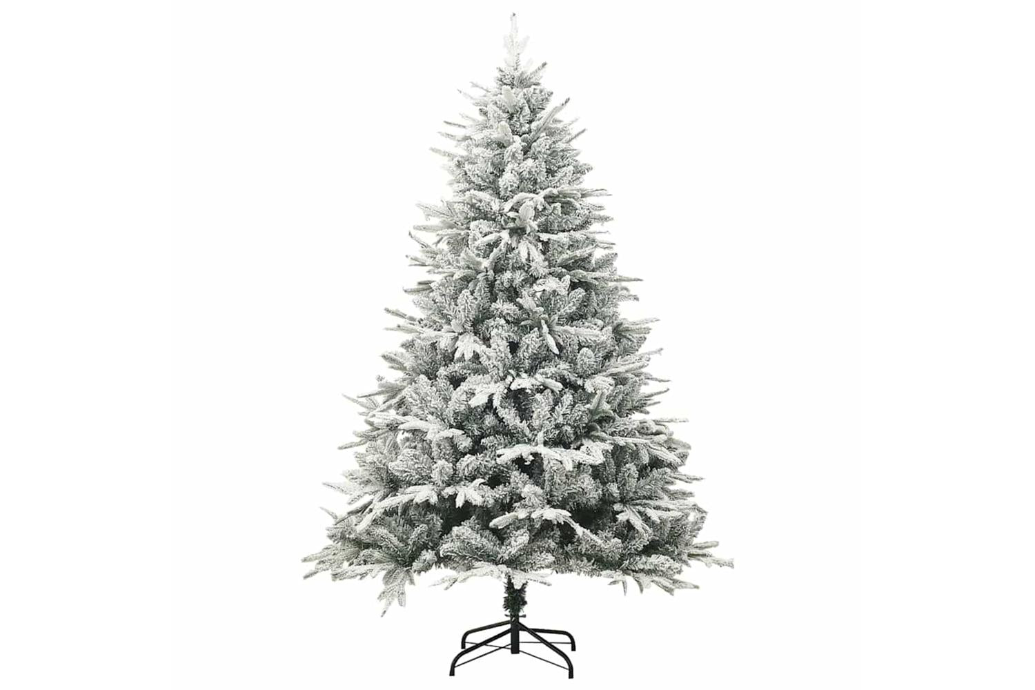Vidaxl Artificial Pre-lit Christmas Tree Green 180 Cm Pvc And Pe-4
