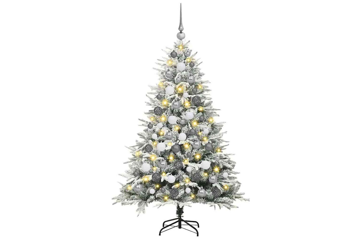 Vidaxl Artificial Pre-lit Christmas Tree With Ball Set Green 180 Cm-3