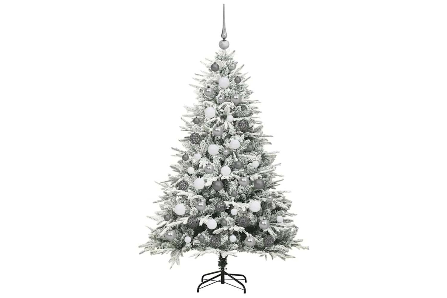 Vidaxl Artificial Pre-lit Christmas Tree With Ball Set Green 180 Cm-5