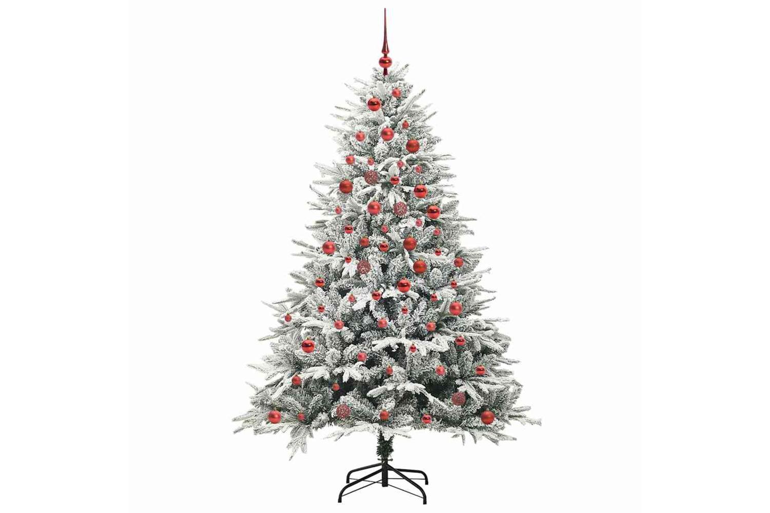 Vidaxl Artificial Pre-lit Christmas Tree With Ball Set Green 180 Cm-3