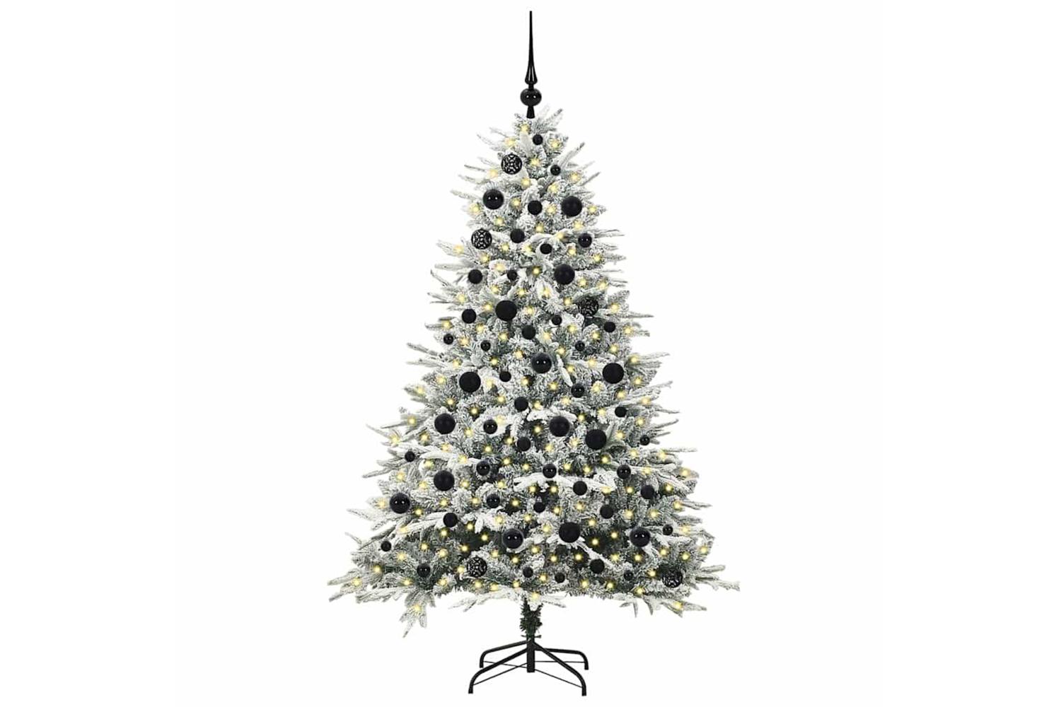 Vidaxl Artificial Pre-lit Christmas Tree With Ball Set Green 180 Cm-3