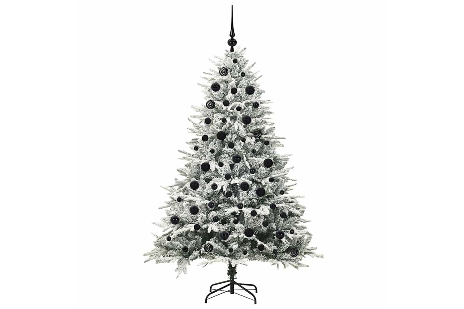 Vidaxl Artificial Pre-lit Christmas Tree With Ball Set Green 180 Cm-4