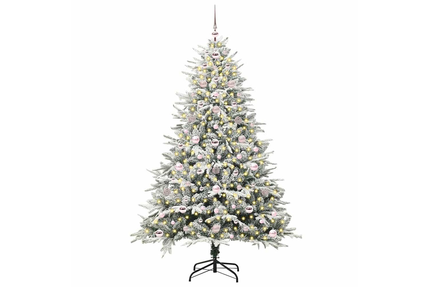 Vidaxl Artificial Pre-lit Christmas Tree With Ball Set Green 180 Cm-3